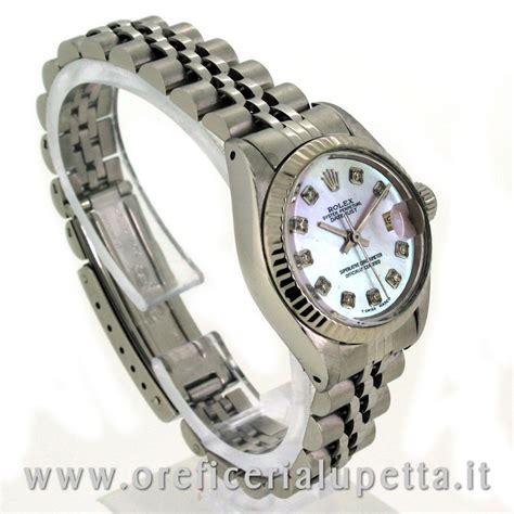 rolex datejust quadrante madreperla e brillanti